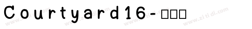 Courtyard 16字体转换